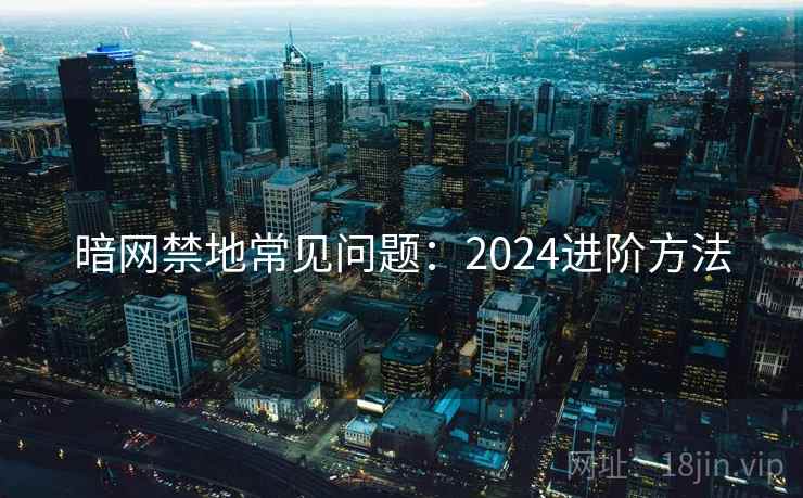 暗网禁地常见问题:2024进阶方法 暗网禁地常见问题:2024进阶方法