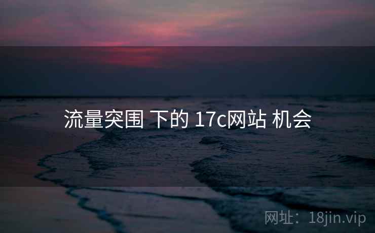 流量突围 下的 17c网站 机会