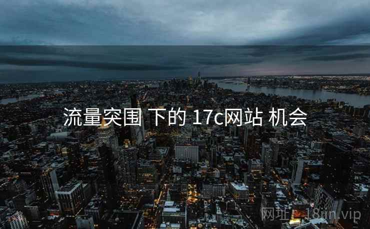 流量突围 下的 17c网站 机会