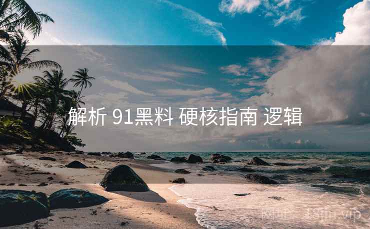解析 91黑料 硬核指南 逻辑 解析 91黑料 硬核指南 逻辑