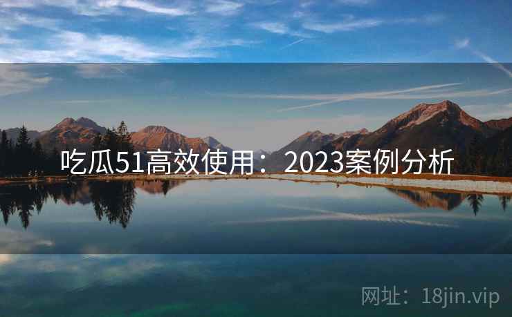 吃瓜51高效使用:2023案例分析 吃瓜51高效使用:2023案例分析